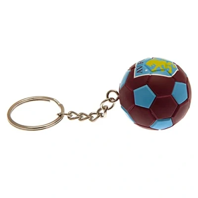 Image of Aston Villa FC Football Keyring (One Size) (Claret Red/Blue/Yellow)