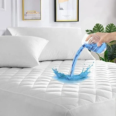Image of Casabella Quilted Waterproof Mattress Protector Bunk Bed Hotel Quality Extra Deep Protector, Absorbent, Breathable Fully Fitted 75X190CM