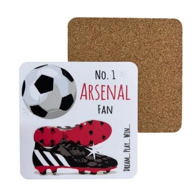 Image of Arsenal Gunners FC Football Club Fan COASTER DRINK MAT by WHITE COTTON CARDS (C FN2)