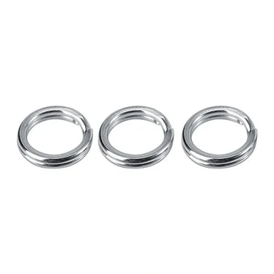 Image of 50pcs/100pcs Split Rings, Stainless Steel Fishing Tackle Bait Double Circle Ring Connector(10# 50pcs)