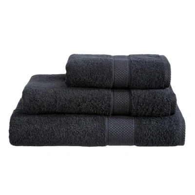 Image of Linens Limited Hand Towel for Bathroom and Kitchen, Great as Face Towel, Guest More, Turkish Cotton, Soft Luxurious, Super Absorbent, Machine Washable (Black)