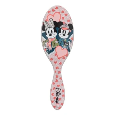 Image of WetBrush Original Detangler Hair Brush With Ultra Soft Intelliflex Bristles to Gently Separate Knots Ease, Wet Is Gentle on Hair, Disney Love, Mickey and Minnie