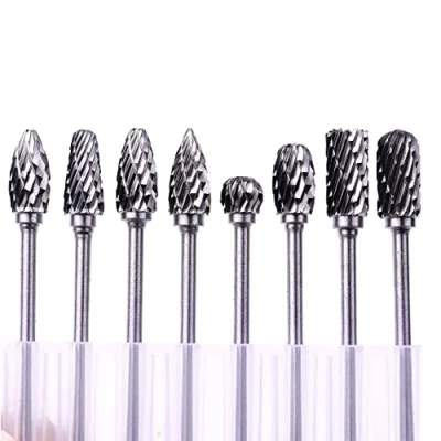 Image of ATOPLEE 10pcs 3/32&quot;/2.35mm Shank Diameter Tungsten Carbide Cutter CNC Rotary Tools Set Hardness to HRC70 for Woodworking Drilling