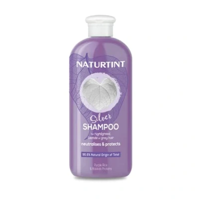 Image of Naturtint Violet Colour Shampoo Removes Unwanted Yellowish and Copper Tones on Blonde, White Bleached Hair 96.6% Natural Ingredients 330 ml