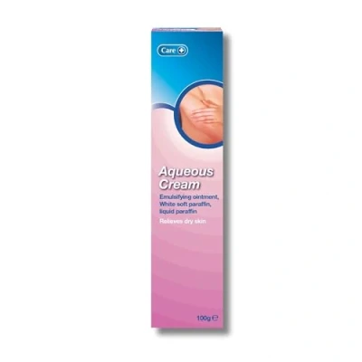 Image of Care Aqueous Cream, Soothes, Softens and Moisturises, Relieves Symptoms of Dry Skin, 30% Emulsifying Ointment, Soap Substitute for Washing, Non Greasy, 100g Cream