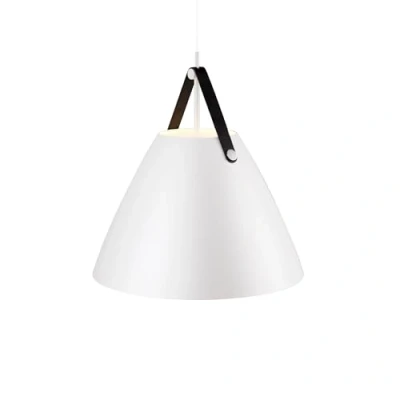 Image of DFTP by Nordlux Pendant light Strap, metal shade, Ø 48cm, white