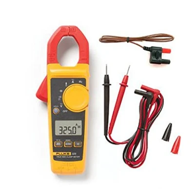 Image of Fluke 325 True RMS Clamp Meter, Backlit LCD, 400 Amp AC/DC, 600 Volt Resistance Measurement Up To 4000 Ohms With Continuity Detection, Temperature, Capacitance &amp; Frequency From Testermans, a approved distributor.