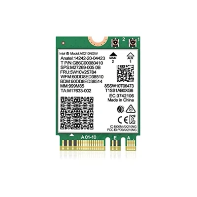 Image of WiFi 6E Wireless Card Intel AX210 NGW Bluetooth 5.3 Tri Band 5400Mbps Network Adapter for Laptop Support Windows 10/11 (64bit) M.2/NGFF