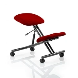 Image of Kneeling Stool Black Frame Bespoke Colour Bergamot Cherry