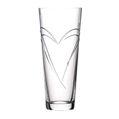 Image of DIAMANTE Heart in Hand Cut Crystal Vase with Swarovski Crystals 30cm Tall