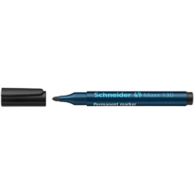 Image of Schneider 130 Permanent Marker Bullet Tip Black Pack of 3