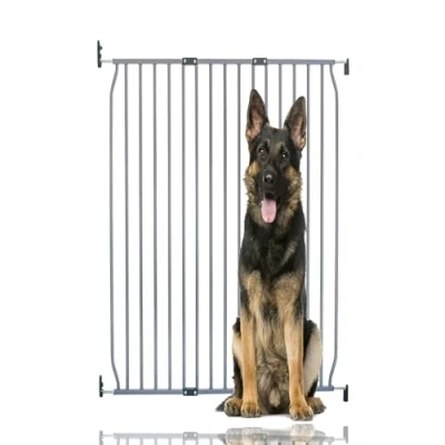 Image of Bettacare Extra Tall Eco Screw Fit Pet Gate, Grey, 100cm 110cm, Gate in Height, Fitted Dog Safety for Puppy