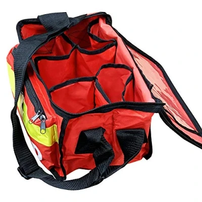 Image of JFA Medical Red Haversack Emergency First Aid Bag with Front Pocket Empty