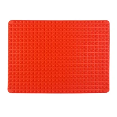 Image of UniWey Pyramid Pan Fat Reducing Non Stick Silicone Mould Cooking Mat Oven Baking Tray (1 Pack)