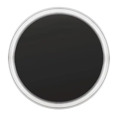 Image of Olympia Round Non Slip Tray in Matt Black Made of Stainless Steel 305mm
