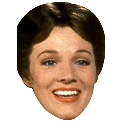 Image of FoxyPrinting Julie Andrews Original 2018 Celebrity Cardboard Party Face Mask Fancy Dress