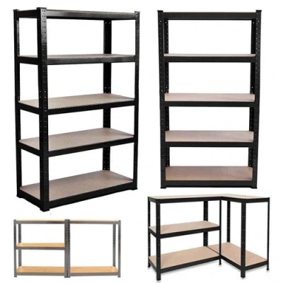 Image of Storage Shelf, 5 Tiers 150x70x30cm Standing Garage Utility Shelving Unit, Height Adjustable &amp; Easy Installation, 875kg Capacity Rack Shelf for Warehouse Office School Home