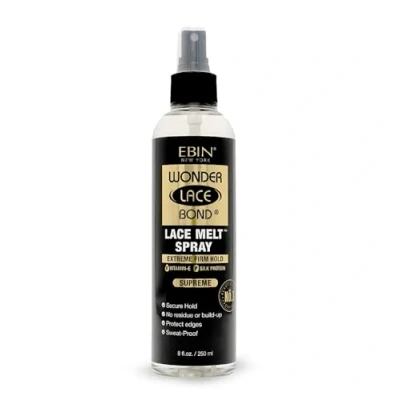 Image of EBIN NEW YORK Wonder Bond Melting Spray 250ml Extreme Firm Hold (Supreme) No Reside, Long Lasting Formula with Protecting Edges, Gives Undetectable and Natural Look