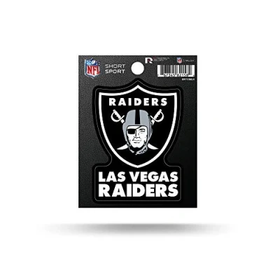 Image of Rico Industries NFL Las Vegas Raiders Die Cut Team Logo Short Sport Sticker, 5.00&quot; x 7.00&quot;