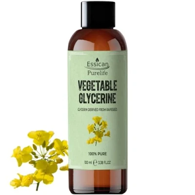 Image of Vegetable Glycerin 100ml Liquid for Skin &amp; Hair, Pure Face, Glycerine Cleaning, Skin, Food Grade, 100% Oil