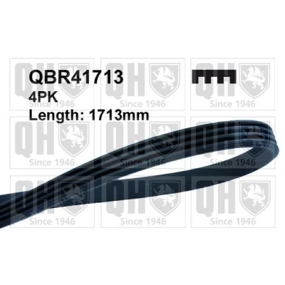 Image of 4PK1710, 4PK1711, 4PK1712, 4PK1713, 4PK1714 V ribbed belt QUINTON HAZELL QBR41713 1713mm 4 TOYOTA: Yaris I Hatchback