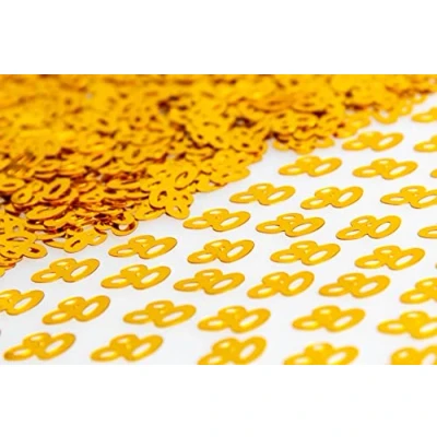Image of SHATCHI 28g Gold 80th Birthday Confetti Foil Metallic Glitz Table Scatter Sprinkles Age Bday Party Decorations, 12mm