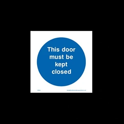 Image of This door must be kept closed Sticker/Self Adhesive Sign Fire Exit, Gangway, Emergency, Route (FPR12)
