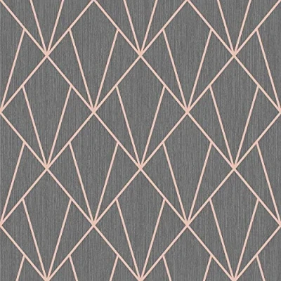 Image of Muriva Indra Rose Gold Wallpaper 154105 Feature Chic Metallic Geometric