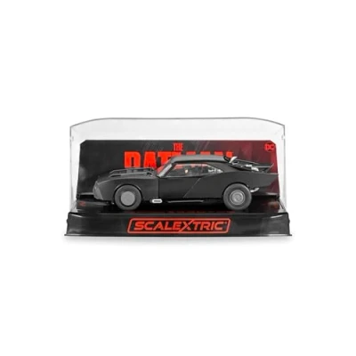 Image of Scalextric Cars C4442 Batmobile The Batman 2022 Toy Slot Car for use Race Tracks or Set Small Kids Gift Ideas Boy/Girl Ages 5 Accessories, Black