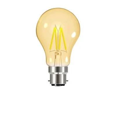 Image of Energizer GLS Globe Antique Gold Finish LED Filament Energy Saving Light Bulb B22 BC Bayonet Cap Fitting