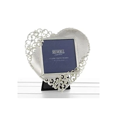Image of Gifts and More 20233 Silver Lace Heart Photo Frame Valentine, Anniversary Present , 3&quot; x