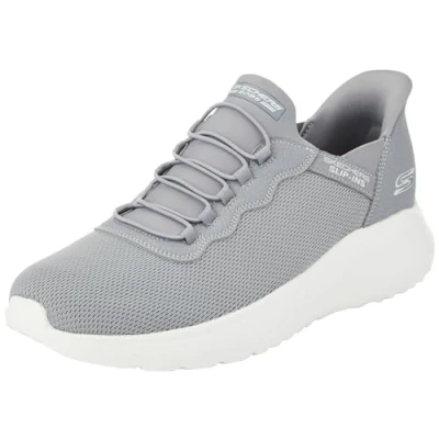 Image of Skechers Men&#039;s BOBS Squad Chaos Daily Hype Slip On, Gray Knit, 10 UK