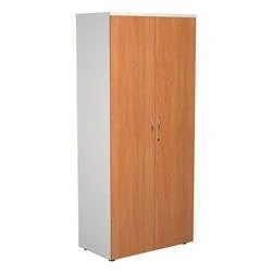 Image of 1800 Wooden Cupboard (450mm Deep) White Carcass Beech Doors