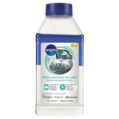 Image of WPRO 2 Part Cleaner Dishwasher Degreaser &amp; Descaler cleaning fluid 250ml