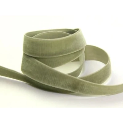Image of Berisfords Velvet Ribbon Mini roll 9687 Khaki 9mm per 5 metre