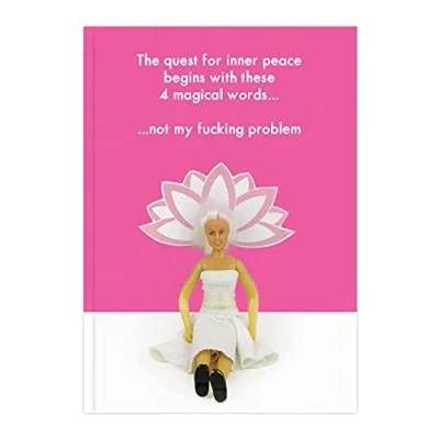 Image of Brainbox Candy Bold &amp; Bright Hilariously Funny A5 Notebook &#039;Inner Peace&#039; Perfect Bound Feint Lined Cheeky Gifts For Her Women Friends Wife Girlfriend Sold