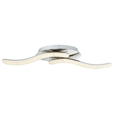 Image of Nabro Integrated LED Semi Flush Ceiling Light Chrome 2x 3500K