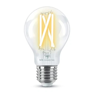 Image of 4lite Smart A60 E27 Clear Filament LED Bulb (8W) Dimmable 850Lm 2700 6500K Tuneable White, Wi Fi/Bluetooth Controlled with Screw Fitting 4l1/8008