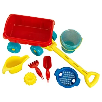 Image of Theo Klein 2002 Aqua Action Handcart with Sand Bucket Set Consisting of 6 Pieces, Toy
