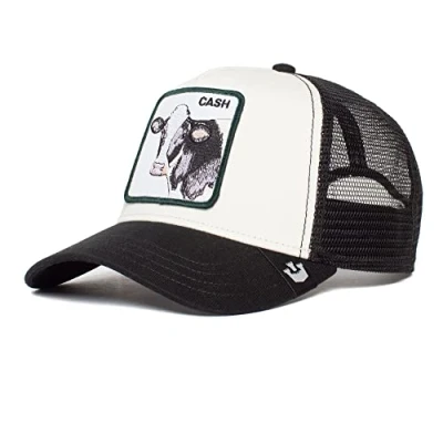 Image of Goorin Bros. Men&#039;s The Farm Unisex Original Adjustable Snapback Trucker Hat Baseball Cap, White Cow, One Size