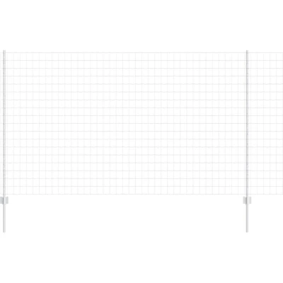 Image of vidaXL Euro Fence with 10 U Posts Silver 1,4x10 m Steel