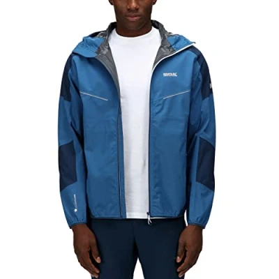 Image of Regatta Mens Imber VII Waterproof Lightweight Jacket Blue M
