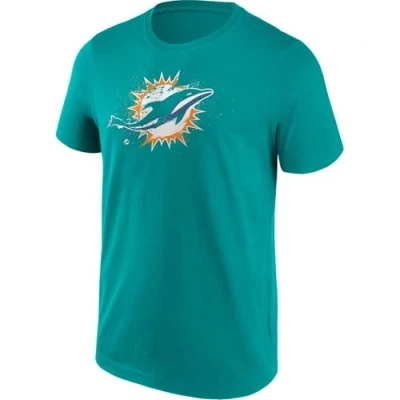 Image of NFL Mens Splatter T Shirt Unisex Adults Miami Dolphins M