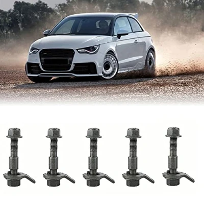 Image of Qiilu Camber Bolts, 5pcs Steel 12mm Adjustable Army Green (Grade A, M12, Hexagon Bolt, 0.47&quot; Diameter, Right Hand Thread, 5 Pieces, Bolts)