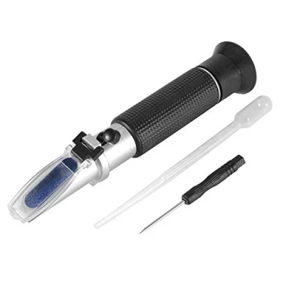 Image of Abuycs Wine Refractometer for Testing Grape Brewing, Making, Measuring Sugar Content in Original Juice, Predicting The Alcohol Degree, Dual Scale of 0 40% Brix &amp; 25% vol