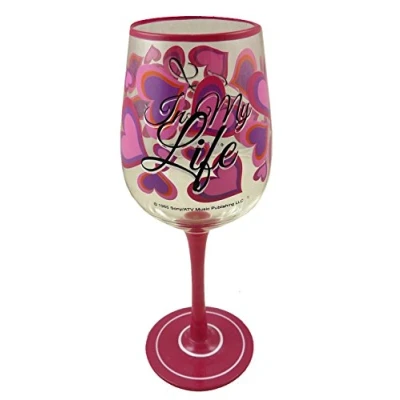 Image of Lennon &amp; McCartney In My Life Wine Glass Beatles