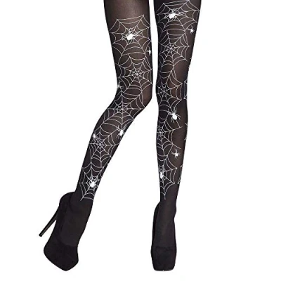 Image of Boland 10134316 Cobweb Tights (40 Denier), Black/White, Unica