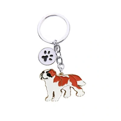 Image of Dog Key ring Keychain,10cm Cute Metal Keychain Keyring Keyfob Bag Charm Best Birthday (Saint bernard)