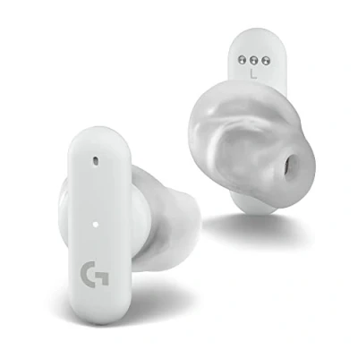 Image of Logitech G FITS True Wireless Gaming Earbuds, Custom Moulded Fit, LIGHTSPEED + Bluetooth, Four Beamforming Microphones, PC, Mac, PS5, PS4, Mobile, Nintendo Switch White