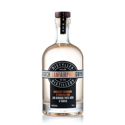 Image of Llanfairpwll DIstillery Welsh Gin 70cl (Rhubarb &amp; Vanilla Gin)